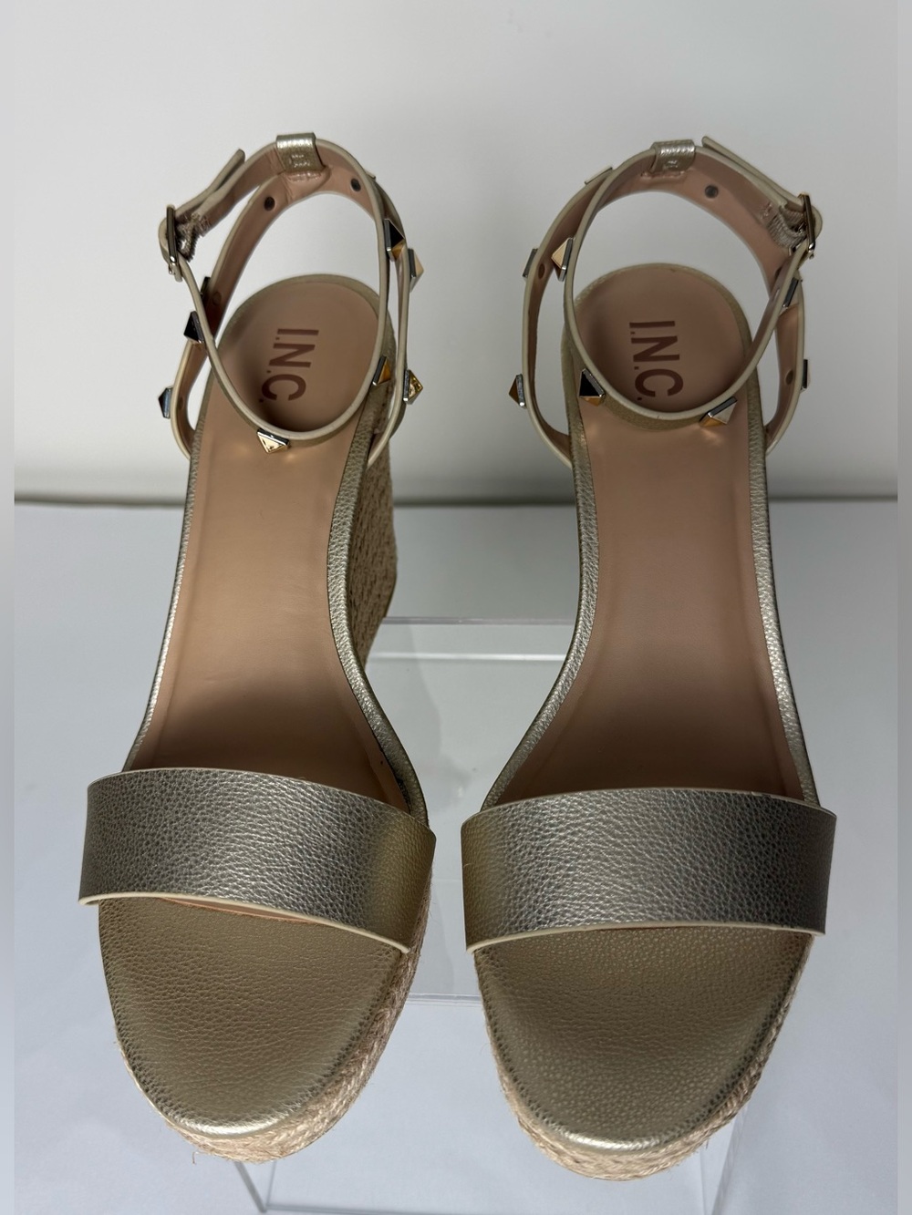 INC Gold Gladiator Wedge Sandals Size 11 – Chic & Statement Style 💛 - Picture 5 of 13